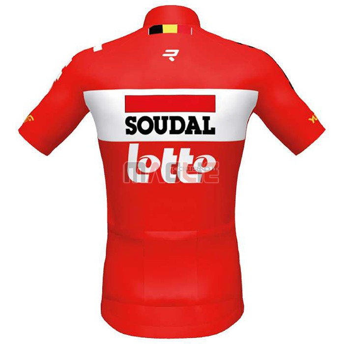 Maglia Lotto Soudal Manica Corta 2020 Rosso